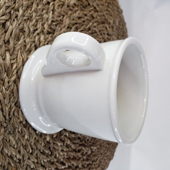 Anthropologie P Monogrammed Coffee Mug Cup White Black - Picture 5 of 5